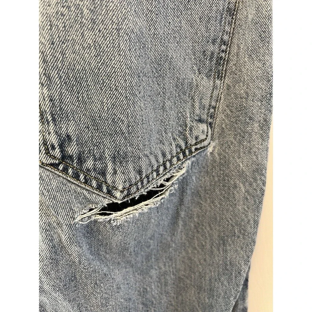 AGOLDE Riley High Rise Straight Crop Jean Frequency Cotton Classic 26 Button Fly